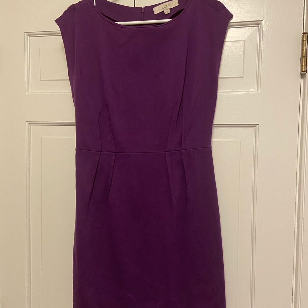 Loft sleeveless purple dress